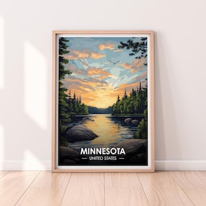Minnesota Poster, Minnesota Wall art, United States Poster, MN Print, USA Print, Minnesota Poster, Home Décor