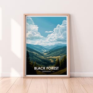 Der Schwarzwald Poster, Schwarzwald Wandkunst, Deutschland Poster, Schwarzwald, Premium Druck, Deutschland Druck, Schwarzwald Poster, Home Décor
