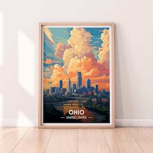Ohio Poster, Ohio Wall art, United States Poster, OH Print, USA Print, Ohio Poster, Home Décor