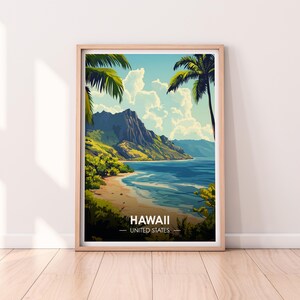 Hawaii Poster, Hawaii Wall art, United States Poster, HI Print, USA Print, Hawaii Poster, Home Décor