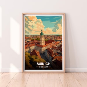 Munich Poster, Munich Wall art, Germany Poster, Munich, Premium Print, Germany Print, Munich Poster, Home Décor