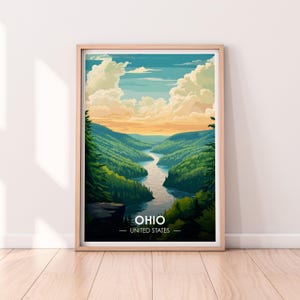 Ohio Poster, Ohio Wall art, United States Poster, OH Print, USA Print, Ohio Poster, Home Décor