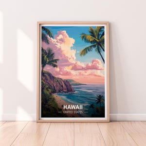 Hawaii Poster, Hawaii Wall art, United States Poster, HI Print, USA Print, Hawaii Poster, Home Décor