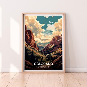 Affiche Colorado, oeuvre d'art murale Colorado, affiche États-Unis, impression CO, impression premium, impression Etats-Unis, affiche Colorado, décoration d'intérieur