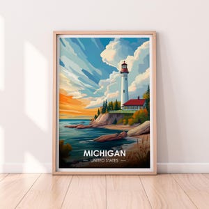 Michigan Poster, Michigan Wall art, United States Poster, MI Print, USA Print, Michigan Poster, Home Décor