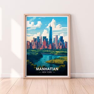 Manhattan Poster, New York Wall art, New York, Poster, Travel Poster, Premium Print, NYC Print, Manhattan Poster, Home Décor