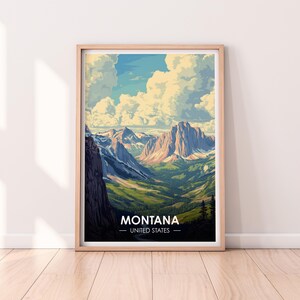 Montana Poster, Montana Wall art, United States Poster, MT Print, USA Print, Montana Poster, Home Décor