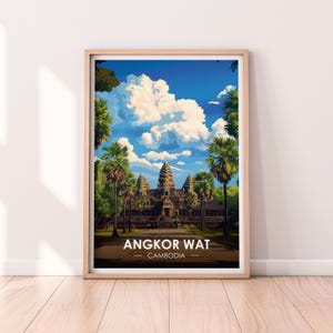 Angkor Wat Poster, Angkor Wat Wall art, Cambodia, Poster, Angkor Wat, Premium Print, Cambodia Print, Angkor Wat Poster, Home Décor