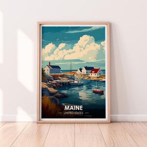 Maine Poster, Maine Wandkunst, USA Poster, Ostküste, Premium Druck, USA Print, Maine Poster, Home Décor