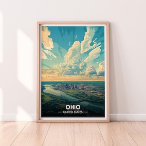 Ohio Poster, Ohio Wall art, United States Poster, OH Print, USA Print, Ohio Poster, Home Décor