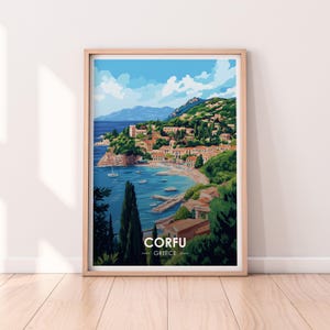 Corfu Poster, Greece, Travel Poster, Premium Print, Corfu Print, Travel Home Décor