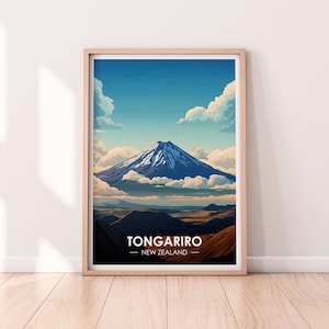 Tongariro Poster, Tongariro Wall art, New Zealand, Poster, Travel Poster, Premium Print, New Zealand Print, Tongariro Poster, Home Décor