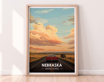 Nebraska Poster, Nebraska Wall art, United States Poster, NE Print, USA Print, Nebraska Poster, Home Décor