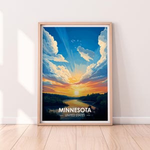 Minnesota Poster, Minnesota Wall art, United States Poster, MN Print, USA Print, Minnesota Poster, Home Décor