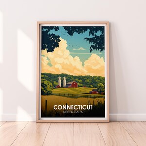 Connecticut Poster, Connecticut Wall art, United States Poster, CT Print, Premium Print, USA Print, Connecticut Poster, Home Décor