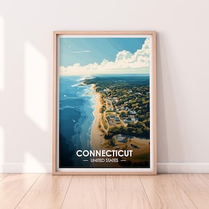 Connecticut Poster, Connecticut Wall art, United States Poster, CT Print, Premium Print, USA Print, Connecticut Poster, Home Décor