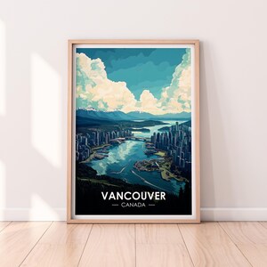 Poster Vancouver, Art mural Vancouver, Vancouver, Poster, Poster de voyage, Impression premium, Impression Vancouver, Poster Vancouver, Décoration d'intérieur