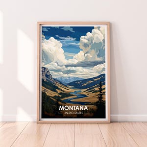 Montana Poster, Montana Wall art, United States Poster, MT Print, USA Print, Montana Poster, Home Décor