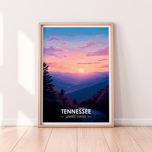 Affiche Tennessee, art mural Tennessee, affiche États-Unis, impression TN, impression USA, affiche Tennessee, décoration d'intérieur
