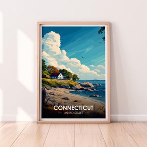 Connecticut Poster, Connecticut Wall art, United States Poster, CT Print, Premium Print, USA Print, Connecticut Poster, Home Décor