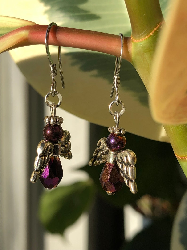Metallic purple and silver