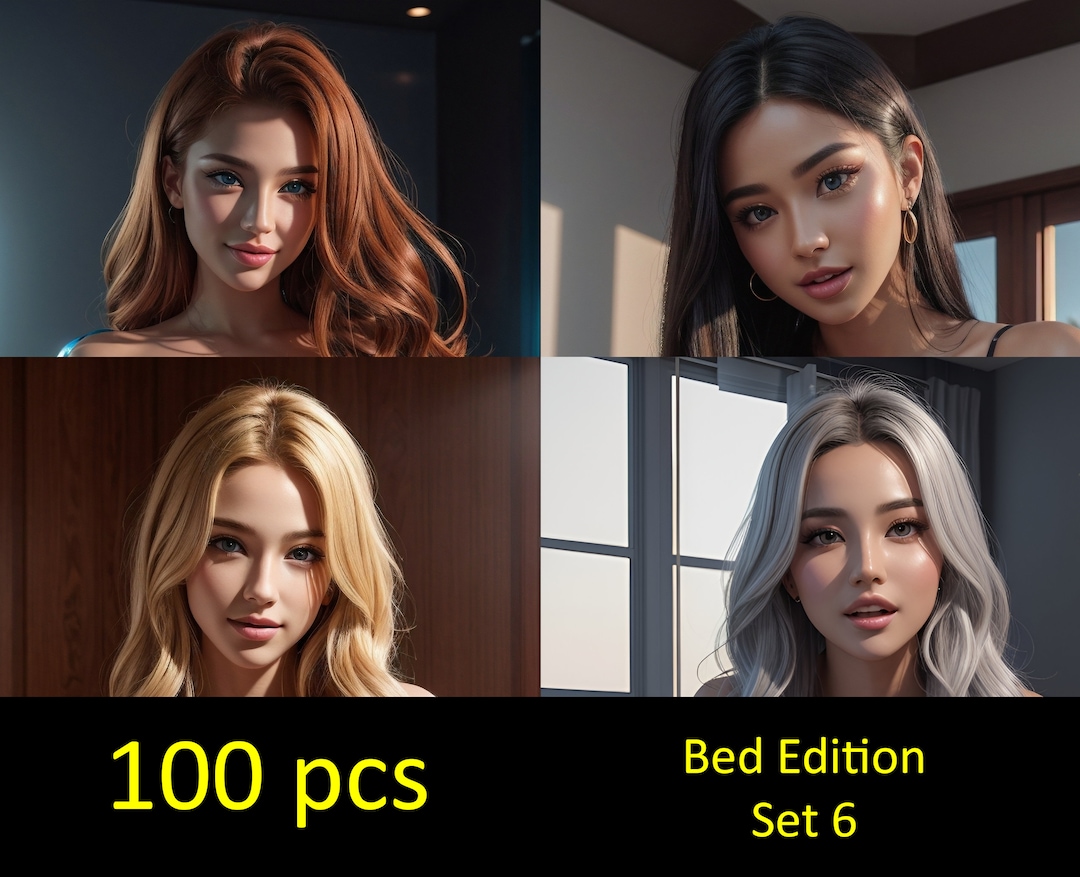 Dsm_bed Edition_set6 Pretty Beautiful AI Waifu Sexy Girl NSFW - Etsy