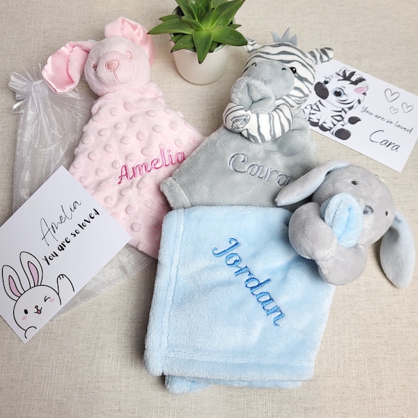 Personalised baby gifts, Newborn gift, Personalized Baby plushie, New baby unique gift, Baby lovey with name, Comforter