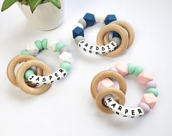 Personalized Baby Sensory Toy, Newborn Gift