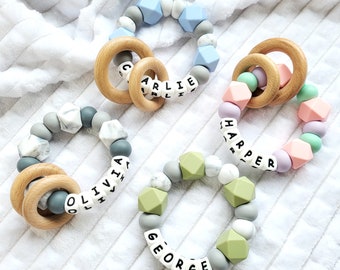 Personalized Baby Fiddle Toy: Sensory Newborn Gift