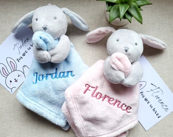 Newborn Baby gift Personalised with name Comforter, New baby gifts, First toy, Newborn plushie and card, Unique baby gift