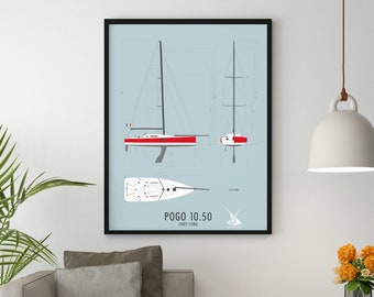 POGO 10.50 sailboat poster - Finot Conq