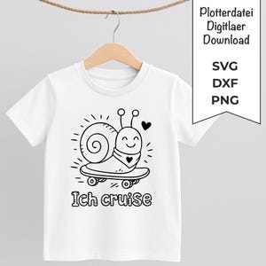 Slak SVG plotterbestand | Snijbestand svg dxf png | Kindershirt plotterbestand | Cricut SVG | Silhouet dxf | Diermotiefplotterbestand