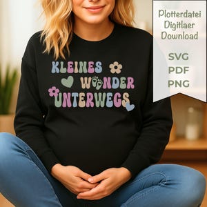 File plotter Little Miracle – Maglietta per la gravidanza SVG | Scheda pancione | Mamma SVG per Cricut e Silhouette | Regalo per le future mamme