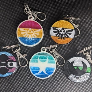 Custom Legend of Zelda Pride Keychains 1.5&quot;