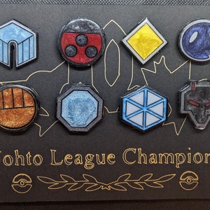 Johto Region Gym Abzeichen Pins (Gen 2)