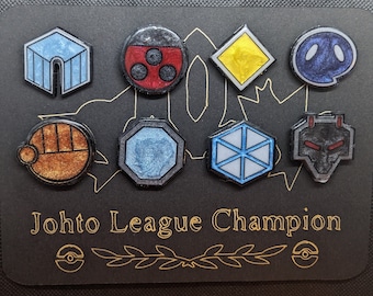 ジョウト地方のポケモンジムバッジ 8 個セット アニメ シルバー