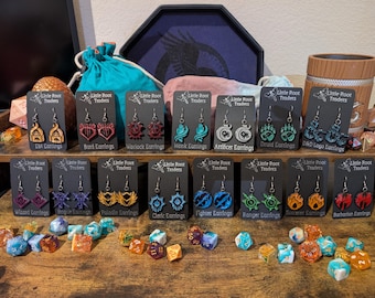 Pendientes colgantes personalizados de 1 pulgada de las clases de D&D