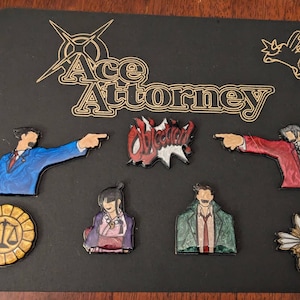 Phoenix Wright: Ace Attorney Complete Pin Set