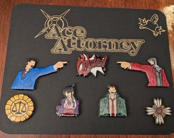 Phoenix Wright: Ace Attorney Juego completo de pines