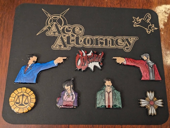 逆転裁判 ピンズ 逆転裁判 コンプリートピンズセット - Etsy 日本