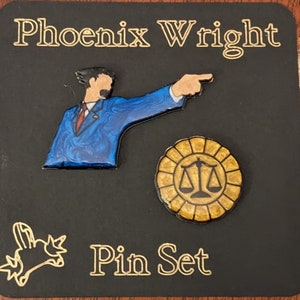 Phoenix Wright Pin Set