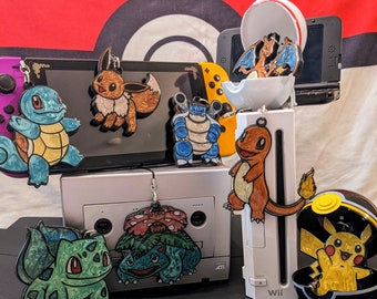 Kanto Starters Charms 3"