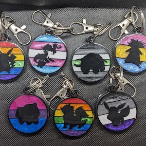 Aangepaste 1,5-inch PokePride-sleutelhangers