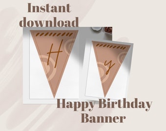 Printable Happy Birthday Banner