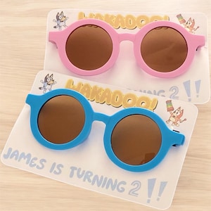 Bluey Party Favors | Personalized Birthday Favor | Display Card + Glasses - Bluey Party Favors – Custom Sunglasses