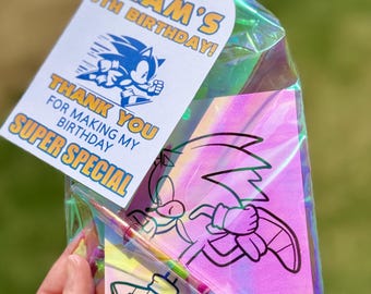 Sonic Birthday | Sonic Party  | Sonic Favors | Sonic Coloring Pages | Kids and Toddlers party favors