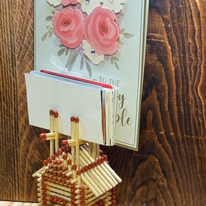 Matchstick House - Portatarjetas/fotos/tarjetas de felicitación (753975) Regalo para ella, Regalo para él, Regalo para niños, Regalo para mamá, Regalo para papá