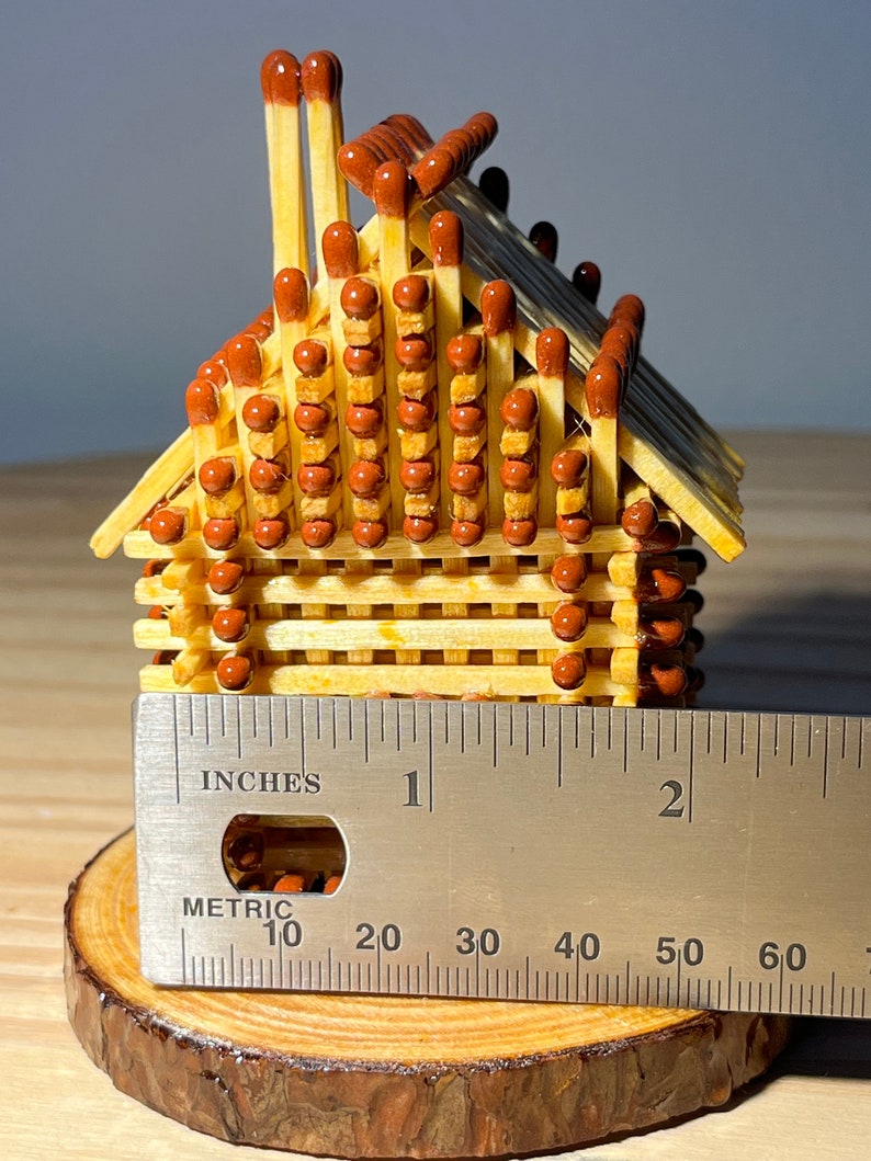 Matchstick House Medium W/platform 347308, Gift for Her, Gift for Him