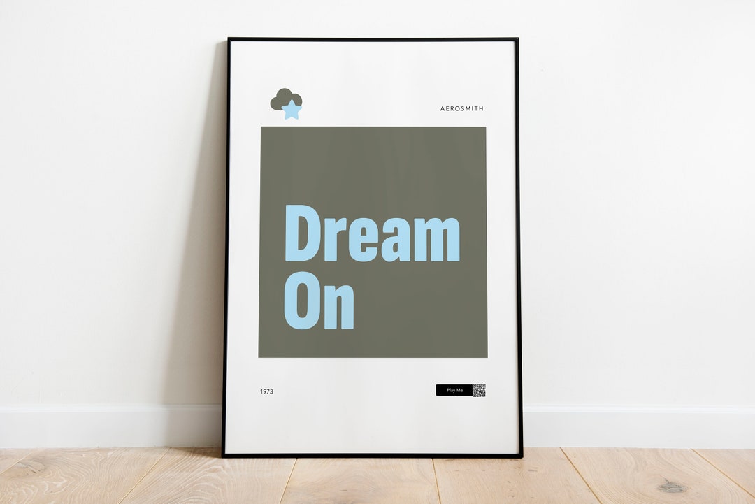 Music Wall Art Dream On Aerosmith Minimal Print Modern Wall Art Music Wall Art Dream On Aerosmith Minimal Print Modern Wall Art