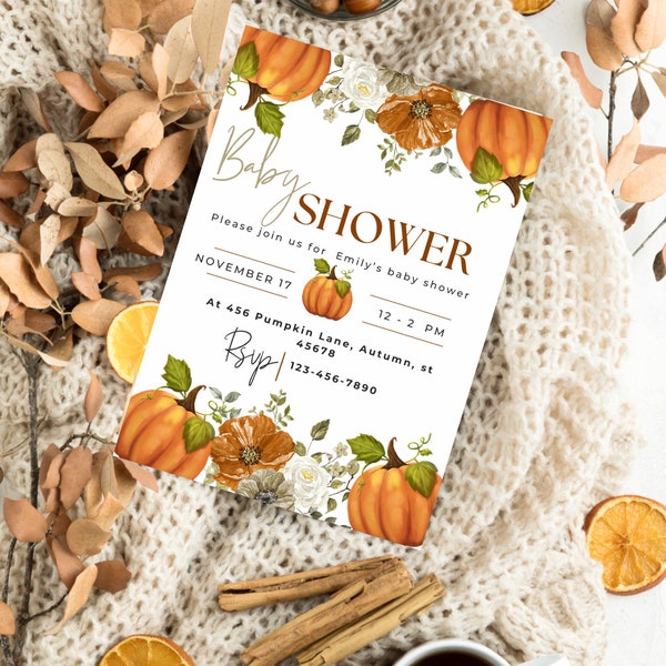 Fall shower favors, rust colored invitation, fall baby shower favors, fall baby shower, pumpkin themed invite, rust colored favor, Earthy